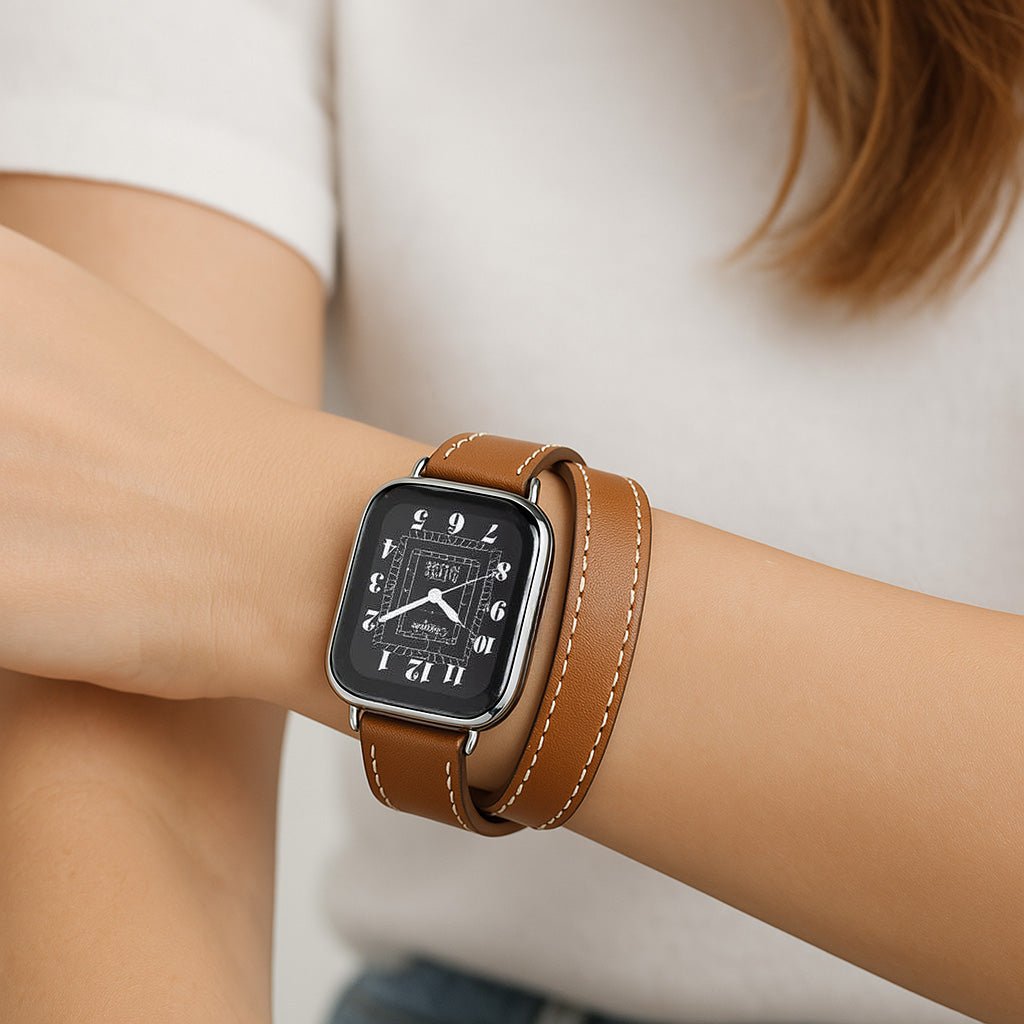 Italiaans Dubbel Leren Apple Watch Band