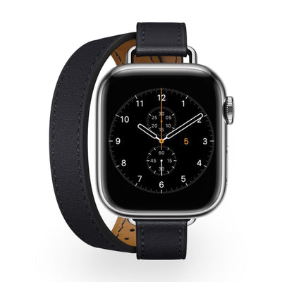Italiaans Dubbel Leren Apple Watch Band