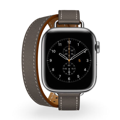 Italiaans Dubbel Leren Apple Watch Band