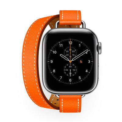 Italiaans Dubbel Leren Apple Watch Band