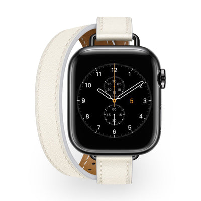 Italiaans Dubbel Leren Apple Watch Band