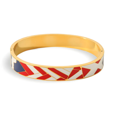 Kleurrijke Emaille Bangle Armband voor Dames