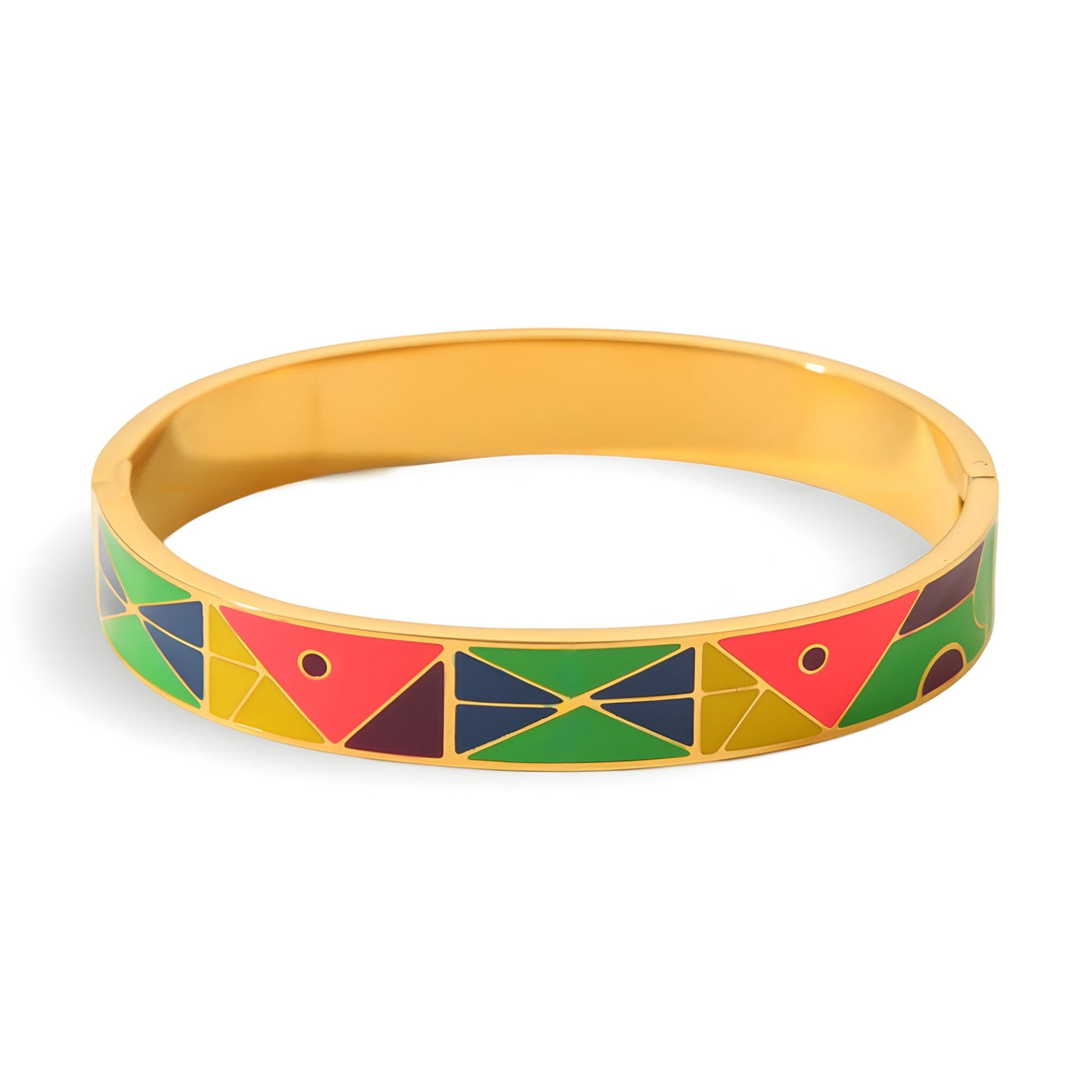 Kleurrijke Emaille Bangle Armband voor Dames