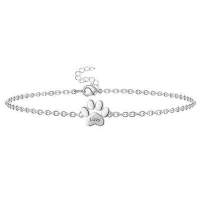 Gepersonaliseerde Kattenpoot Armband met Naam