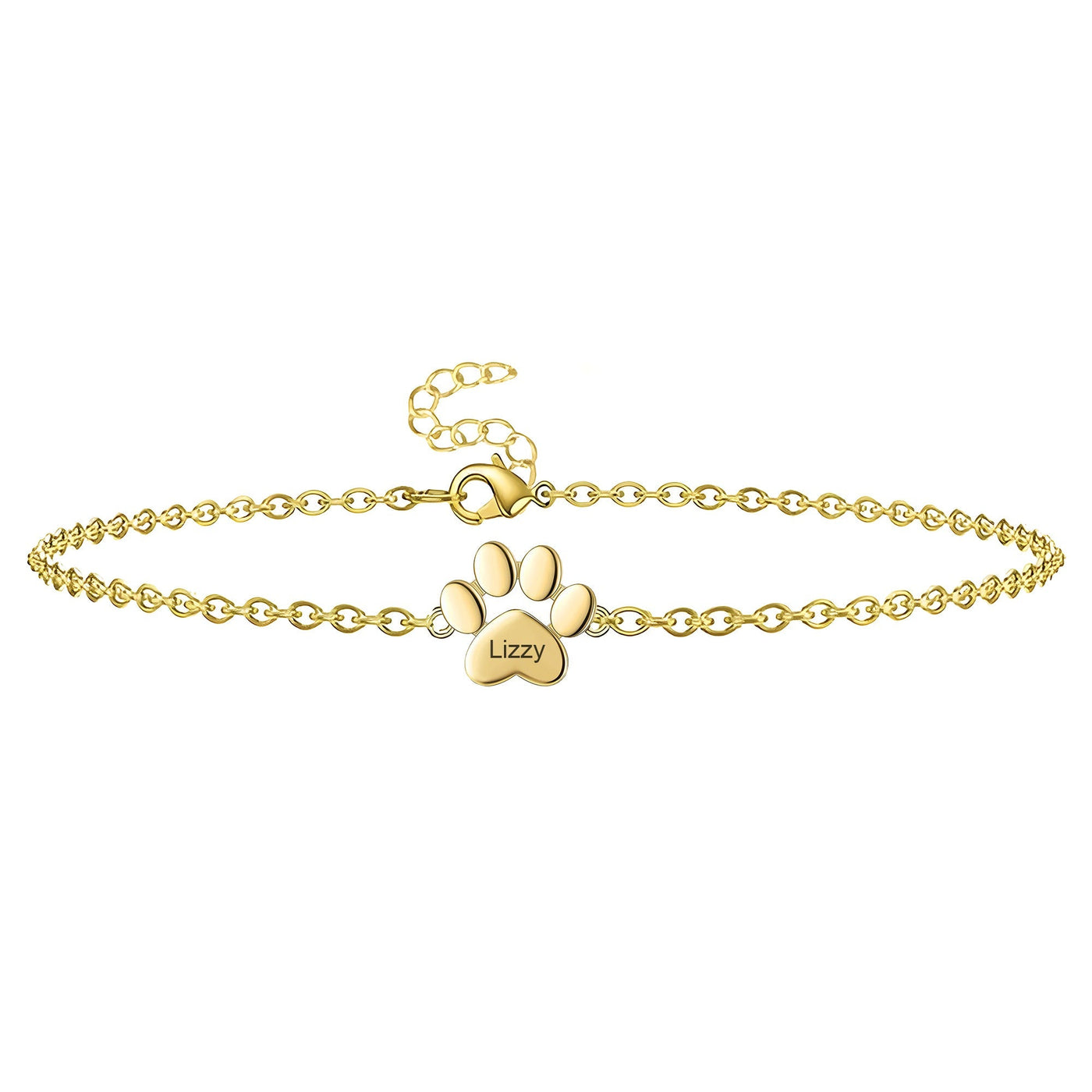 Gepersonaliseerde Kattenpoot Armband met Naam