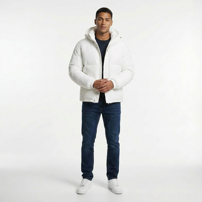 Heren Gewatteerde Pufferjas Met Capuchon