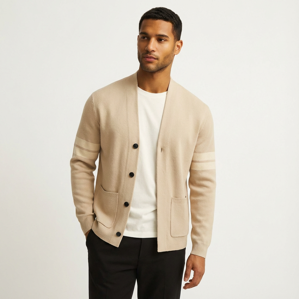 Heren Vest Merinowolmix Met Zakken