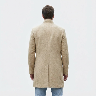 Heren Lange Wintermantel Met Knopen