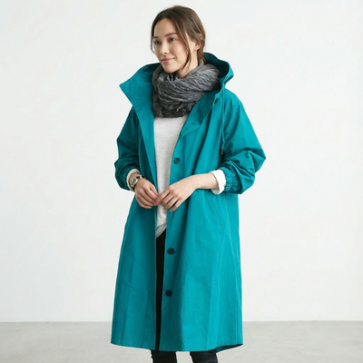 Dames Trenchcoat Met Capuchon