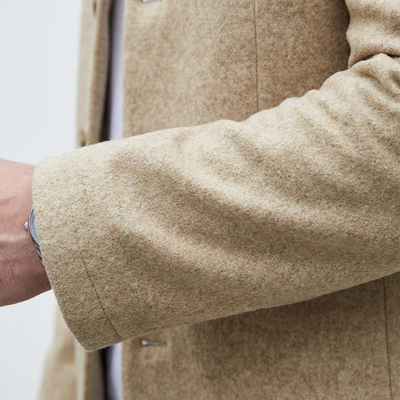 Heren Lange Wintermantel Met Knopen