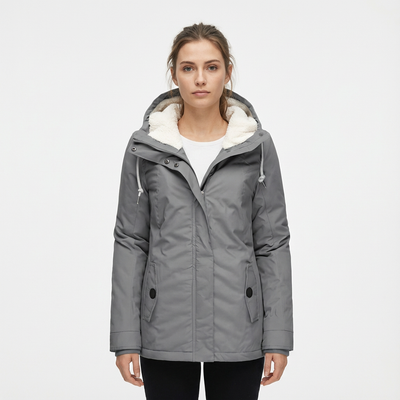 Lange Winterjacke Mit Kapuze & Futter