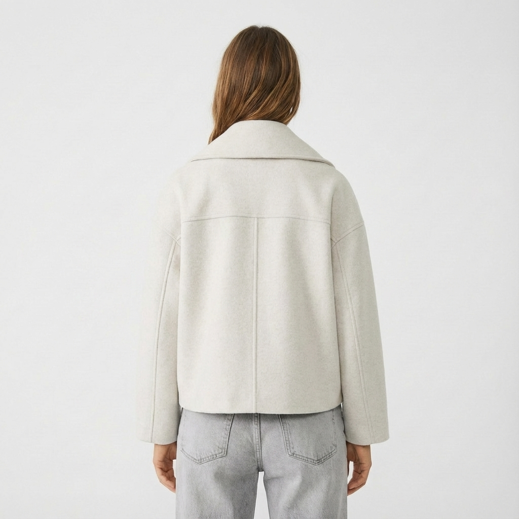 Dames Korte Jas Dubbelrijig | Knoopsluiting