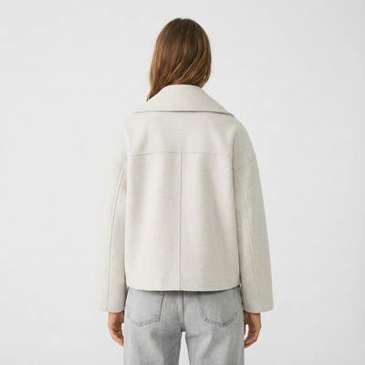 Dames Korte Jas Dubbelrijig | Knoopsluiting