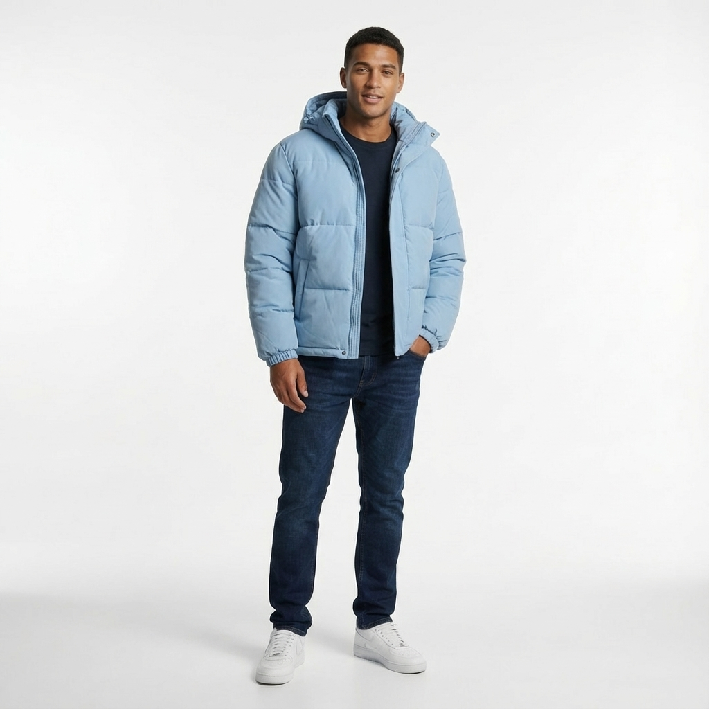 Heren Gewatteerde Pufferjas Met Capuchon
