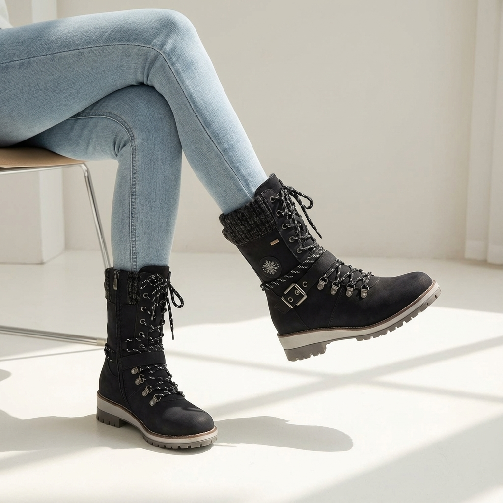 Dames Snowboots Met Veters | Antislip Zool