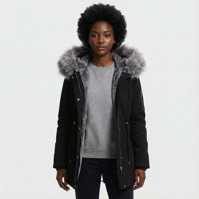 Dames Winterparka met Bontkraag