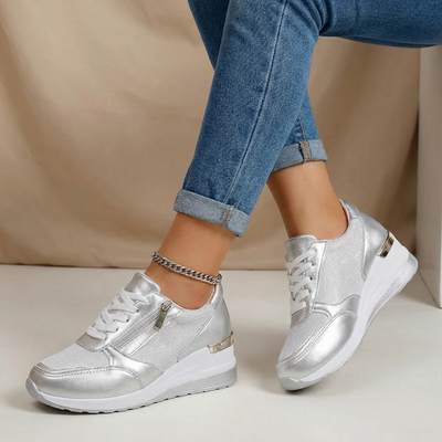 Dames Platform Sneakers | Rits & Vetersluiting