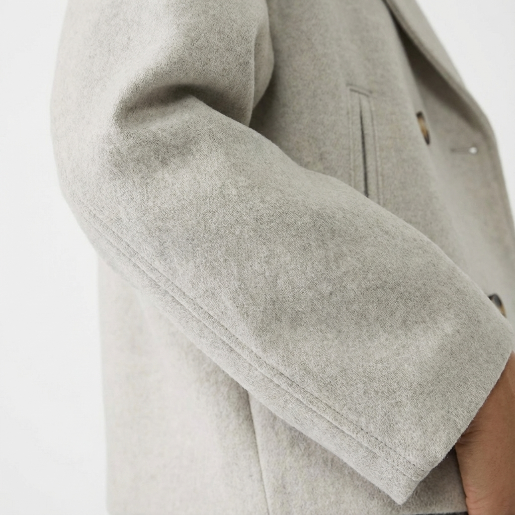 Dames Korte Jas Dubbelrijig | Knoopsluiting