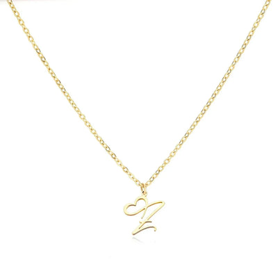 Dames Gepersonaliseerde Hart Initiaal Ketting