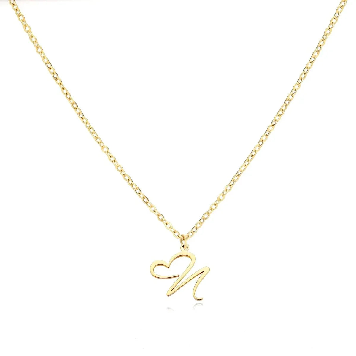 Dames Gepersonaliseerde Hart Initiaal Ketting