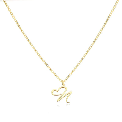 Dames Gepersonaliseerde Hart Initiaal Ketting