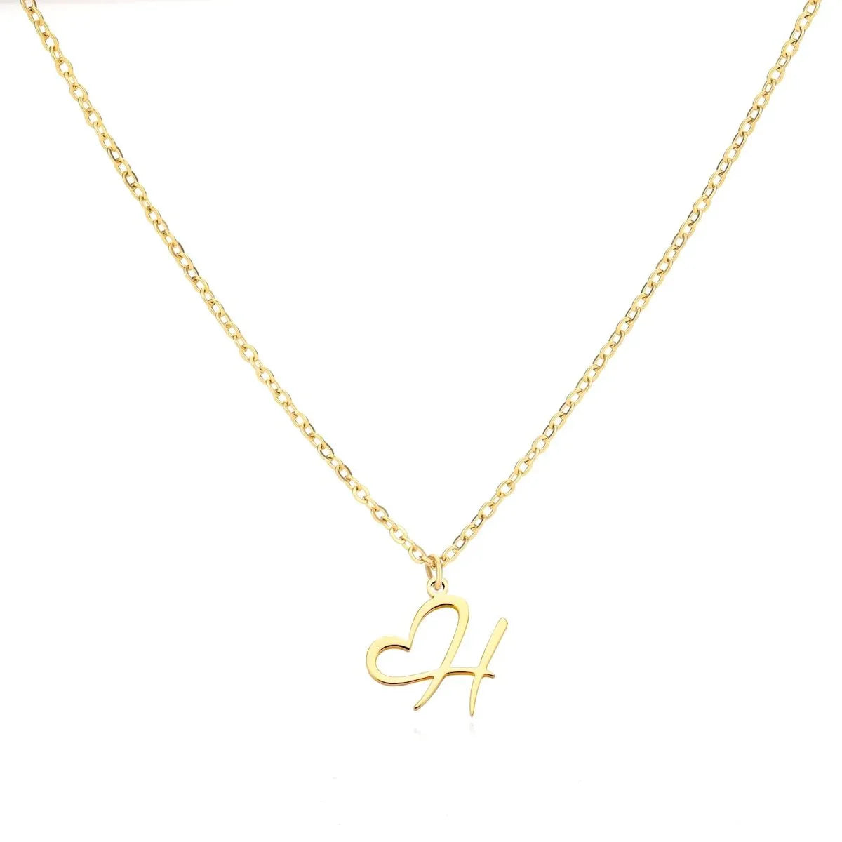 Dames Gepersonaliseerde Hart Initiaal Ketting