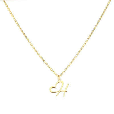 Dames Gepersonaliseerde Hart Initiaal Ketting
