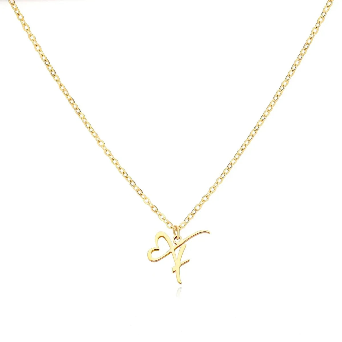 Dames Gepersonaliseerde Hart Initiaal Ketting