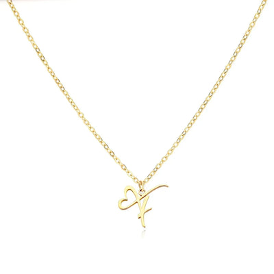 Dames Gepersonaliseerde Hart Initiaal Ketting