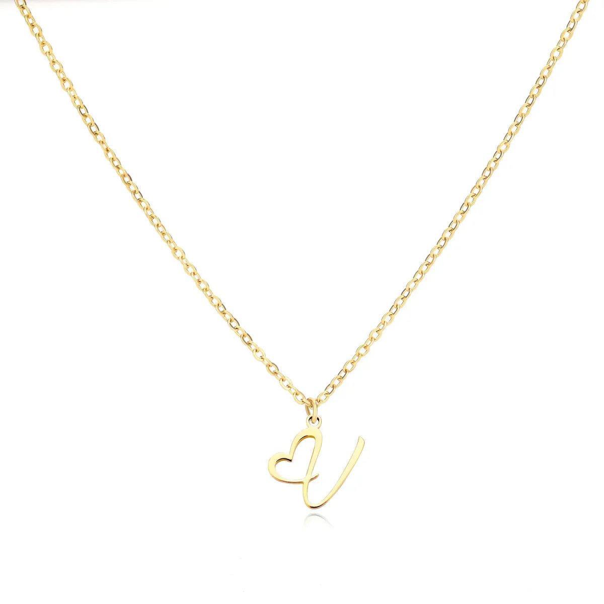 Dames Gepersonaliseerde Hart Initiaal Ketting