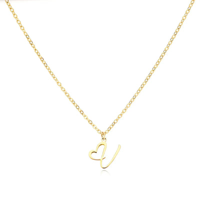 Dames Gepersonaliseerde Hart Initiaal Ketting