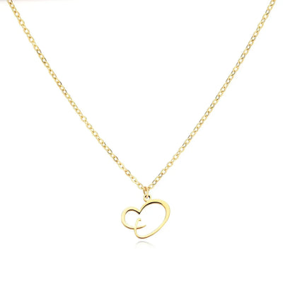Dames Gepersonaliseerde Hart Initiaal Ketting