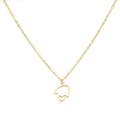 Dames Gepersonaliseerde Hart Initiaal Ketting