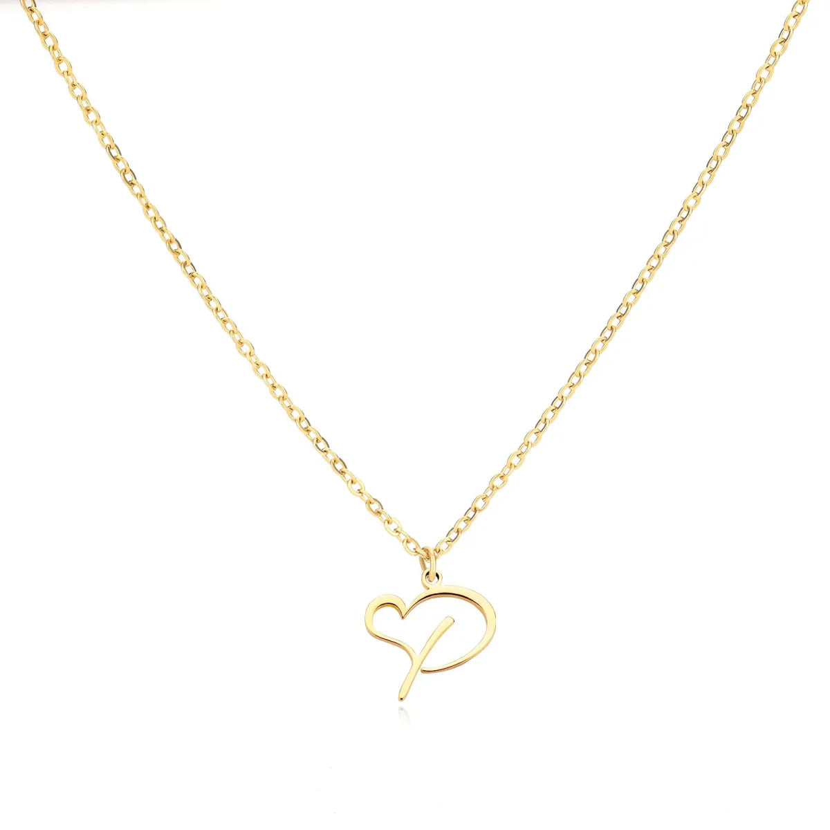 Dames Gepersonaliseerde Hart Initiaal Ketting