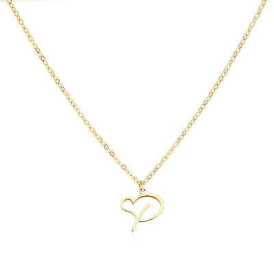 Dames Gepersonaliseerde Hart Initiaal Ketting