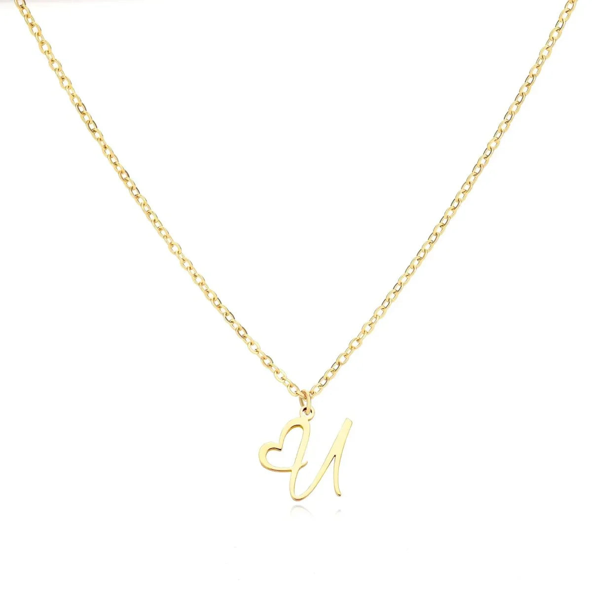 Dames Gepersonaliseerde Hart Initiaal Ketting