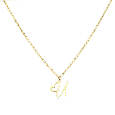 Dames Gepersonaliseerde Hart Initiaal Ketting