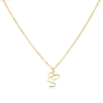 Dames Gepersonaliseerde Hart Initiaal Ketting