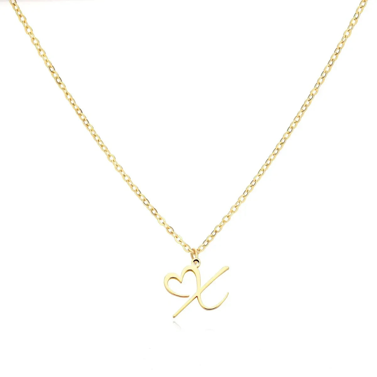 Dames Gepersonaliseerde Hart Initiaal Ketting