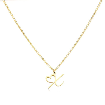 Dames Gepersonaliseerde Hart Initiaal Ketting
