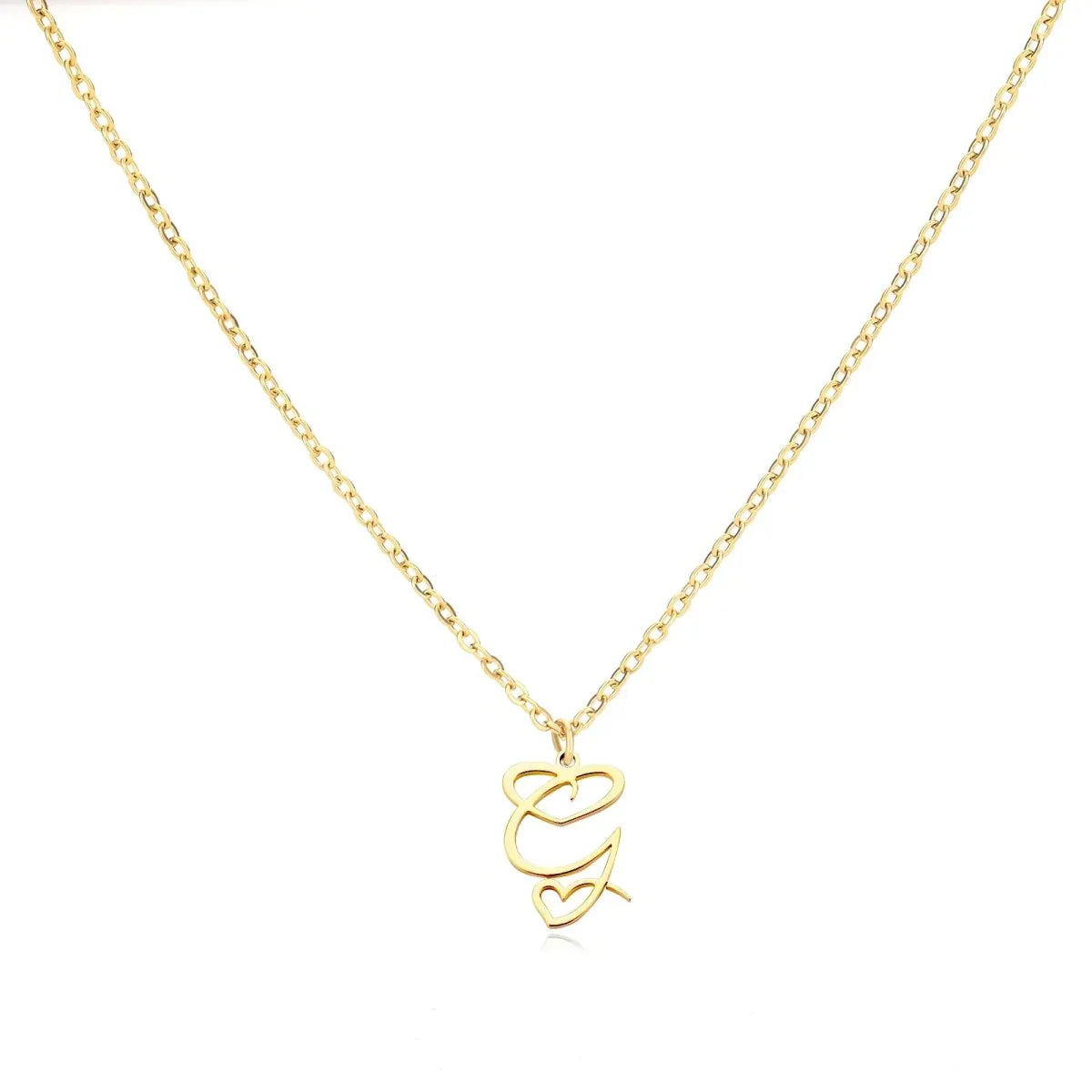 Dames Gepersonaliseerde Hart Initiaal Ketting