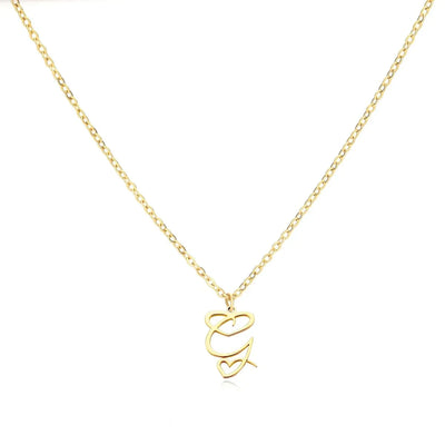 Dames Gepersonaliseerde Hart Initiaal Ketting