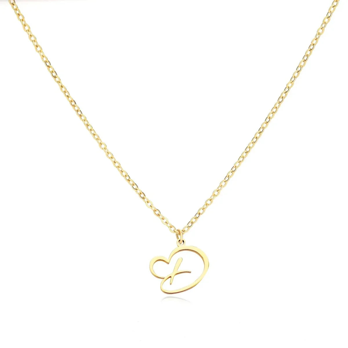 Dames Gepersonaliseerde Hart Initiaal Ketting