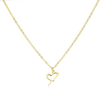 Dames Gepersonaliseerde Hart Initiaal Ketting