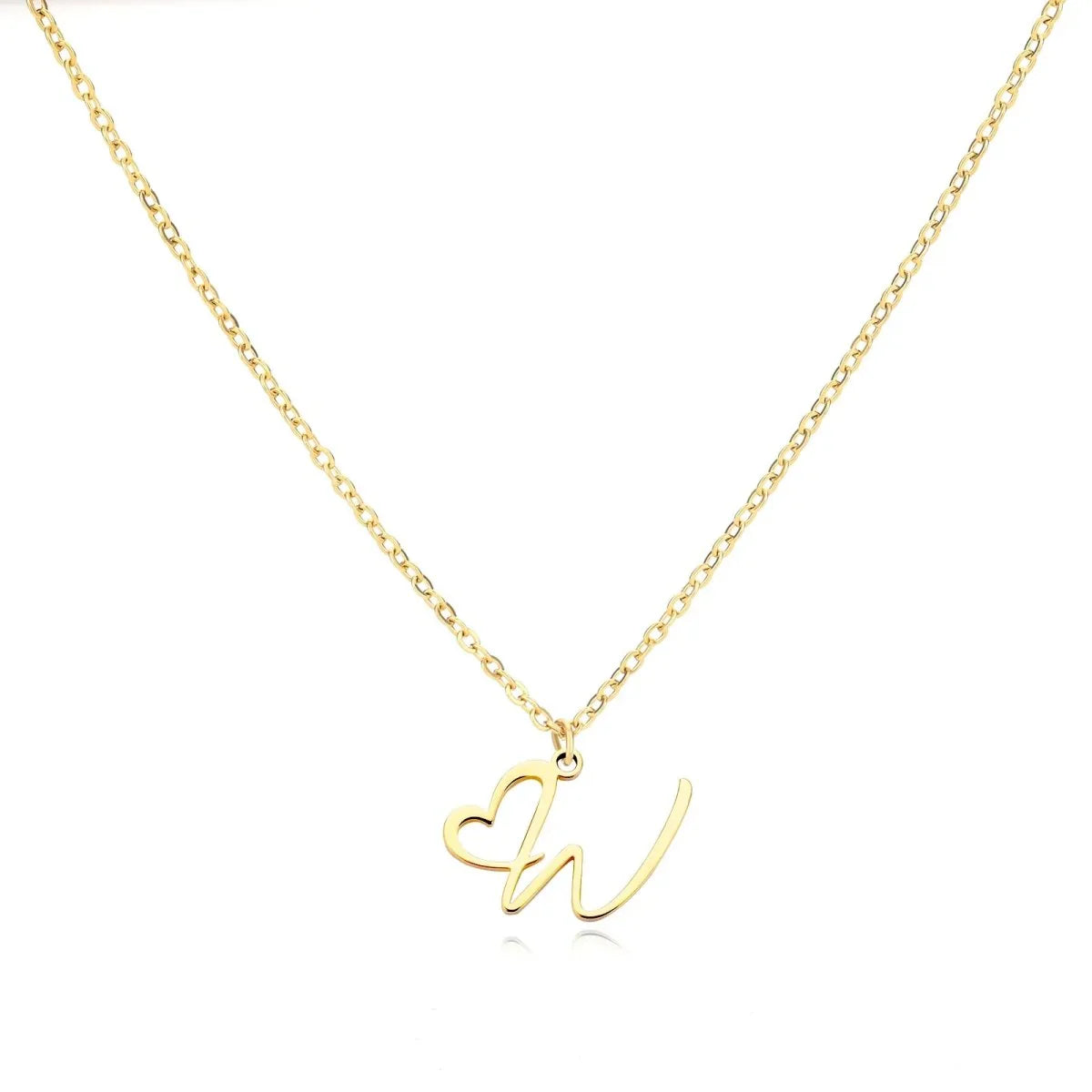Dames Gepersonaliseerde Hart Initiaal Ketting