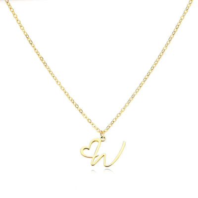 Dames Gepersonaliseerde Hart Initiaal Ketting