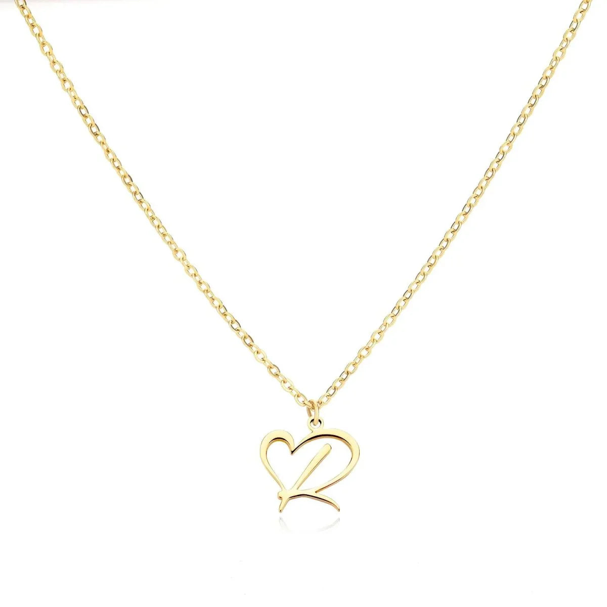 Dames Gepersonaliseerde Hart Initiaal Ketting