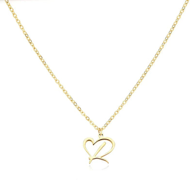 Dames Gepersonaliseerde Hart Initiaal Ketting