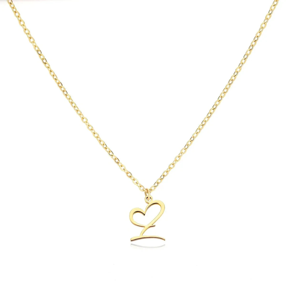 Dames Gepersonaliseerde Hart Initiaal Ketting