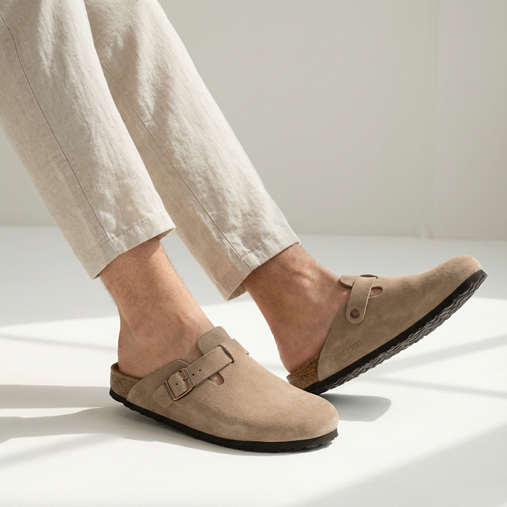 Sandalen Unisex Suède | Kurkvoetbed